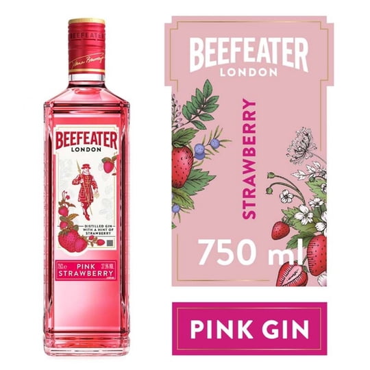 Gin Pink Strawberry 37,5° Botella 750 cc Beefeater