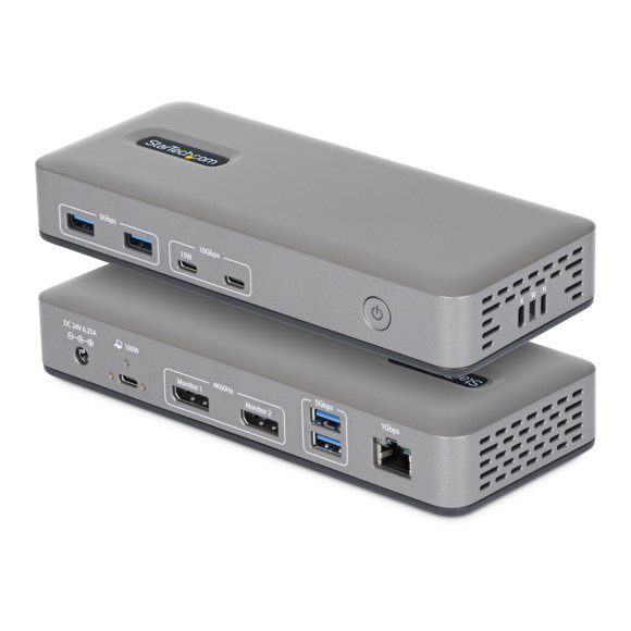 Estación de acoplamiento USB‑C StarTech.com Dual 4K 60 Hz 100 W GbE