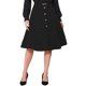 thumbnail image 1 of INSPIRE CHIC Falda Midi Plisada de Línea A para Mujer Vintage de Trabajo Cintura Alta Falda Acampanada de Negocios XS Negro, 1 of 6