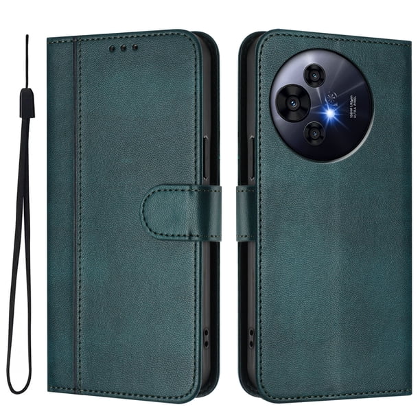 Funda Cartera para TCL 50 NxtPaper/50 Pro NxtPaper Protección 360° con Ranuras para Tarjetas y Soporte Verde