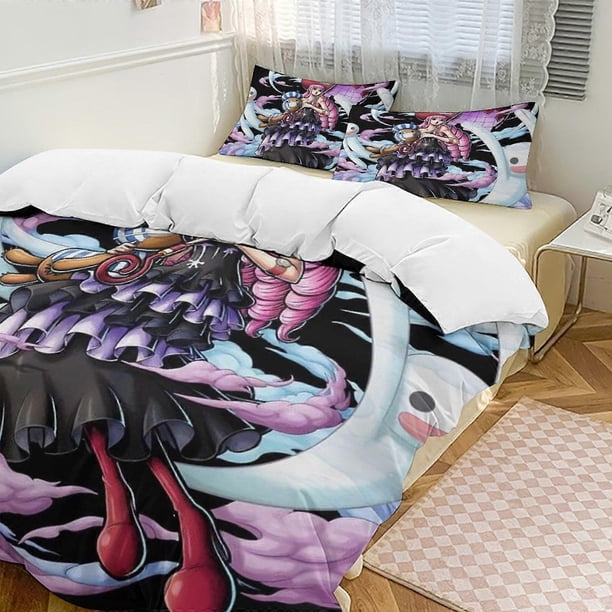 Funda nórdica Perona para cama, divertida, de dibujos animados de anime, ligera, de 3 piezas, edredón, fundas