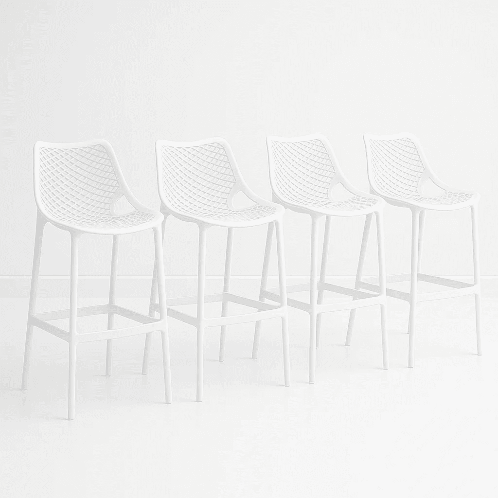 Klik Muebles - Pack De 4 Taburetes Piso De Bar Terraza Exterior Air Berlín