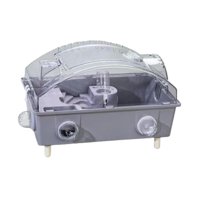 Magideal - Jaula Para Hámster, Jaula Para Animales Pequeños, Hábitat Para Hámster Con Ventilación Y Respirable Con Tapa Que Se Puede Abrir Para Conejillos De Ind Gris