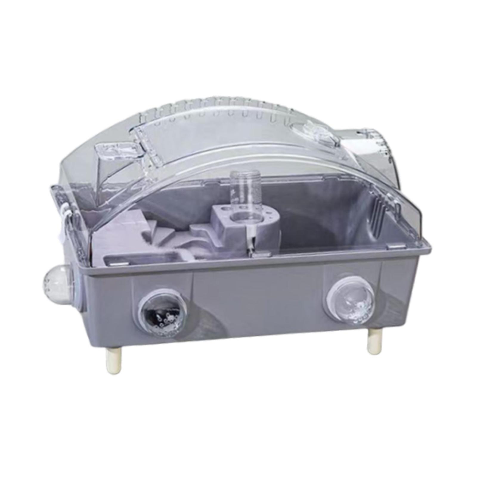 Magideal - Jaula Para Hámster, Jaula Para Animales Pequeños, Hábitat Para Hámster Con Ventilación Y Respirable Con Tapa Que Se Puede Abrir Para Conejillos De Ind Gris