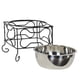 thumbnail image 4 of Soporte de hierro forjado con cuenco individual de acero inoxidable YML, 4 of 5