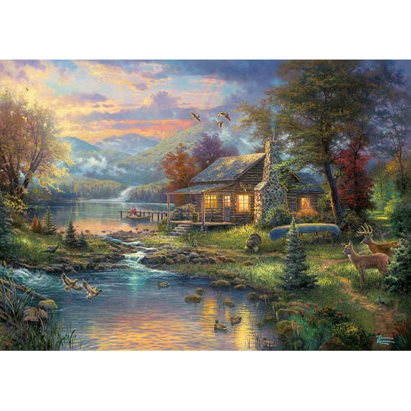 Rompecabezas Schmidt Thomas Kinkade Paraíso Natural 1000 piezas