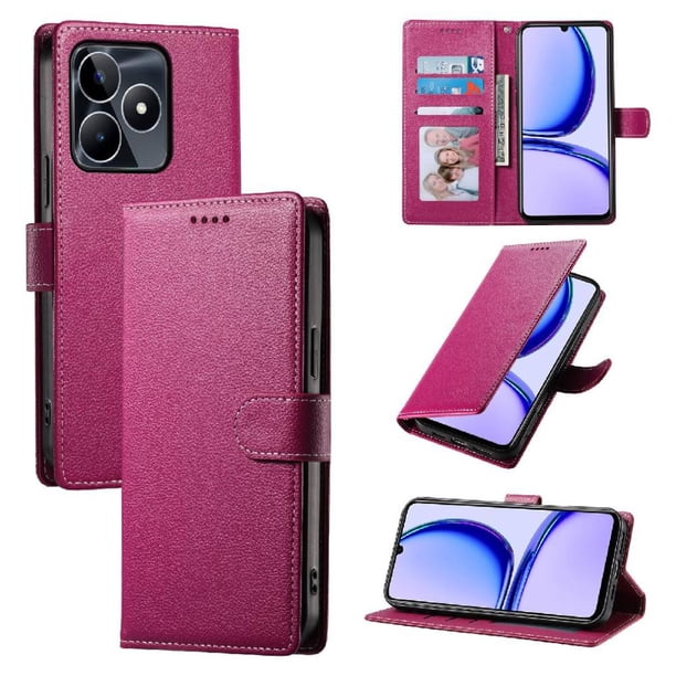 Funda para FOXDOCK Realme Note 60 4G– Cuero Premium, 3 ranuras para tarjetas, Protección contra impactos