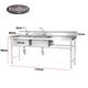 thumbnail image 4 of Lavafondos Doble Acero Inox. 175x60x90 cm. Secador derecho, 4 of 12