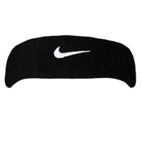 Diadema Nike Swoosh Negro/Blanca (Talla Única)