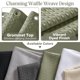 thumbnail image 2 of Cortina de ducha Madison Park Waffle Weave 180 x 180 cm, color verde salvia, 2 of 7