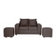 thumbnail image 1 of Living Grez 2 Cuerpos + 2 Pouf Tela Chocolate, 1 of 3