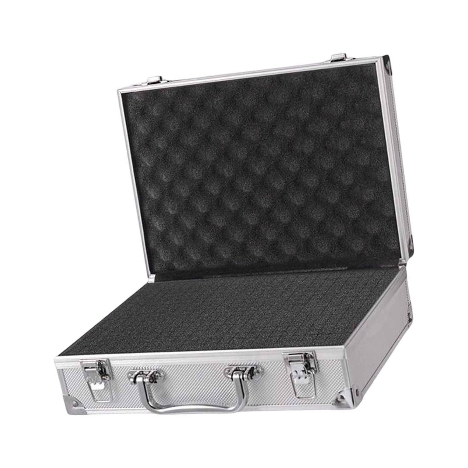 Bothyi - Estuche De Transporte De Aleación De Aluminio, Maletín Ligero Impermeable, Hebilla Pequeña Plateada Multiusos