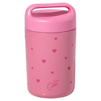 Frasco Para Comida Paris Hilton De Acero Inoxidable 470Ml Rosa Con Diseño De Corazón