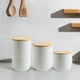 thumbnail image 4 of Contenedor Cerámica Hermético Tapa Madera L Blanco Simplit, 4 of 4