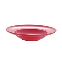 Bothyi - Plato De Cena Plato De Comida Tazón De Sopa De Borde Ancho Para Postres Reuniones Fiestas Rojo