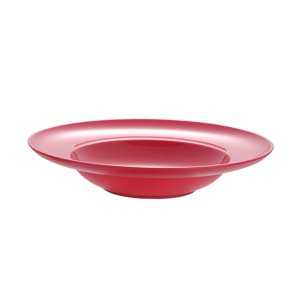 Bothyi - Plato De Cena Plato De Comida Tazón De Sopa De Borde Ancho Para Postres Reuniones Fiestas Rojo