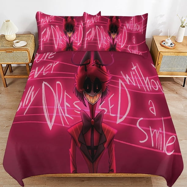 Hazbin-Hotel Hazbin-Hotel Bedding Set Sheet Set for Kids Adults,All Season Lightweight