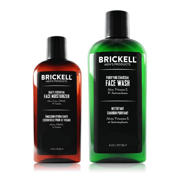 Set de Cuidado Facial Brickell para Hombres 59 ml + 237 ml sin Fragancia