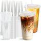 thumbnail image 1 of Vasos de plástico Clawsoff 709 ml con tapas y pajillas – paquete de 100, 1 of 7
