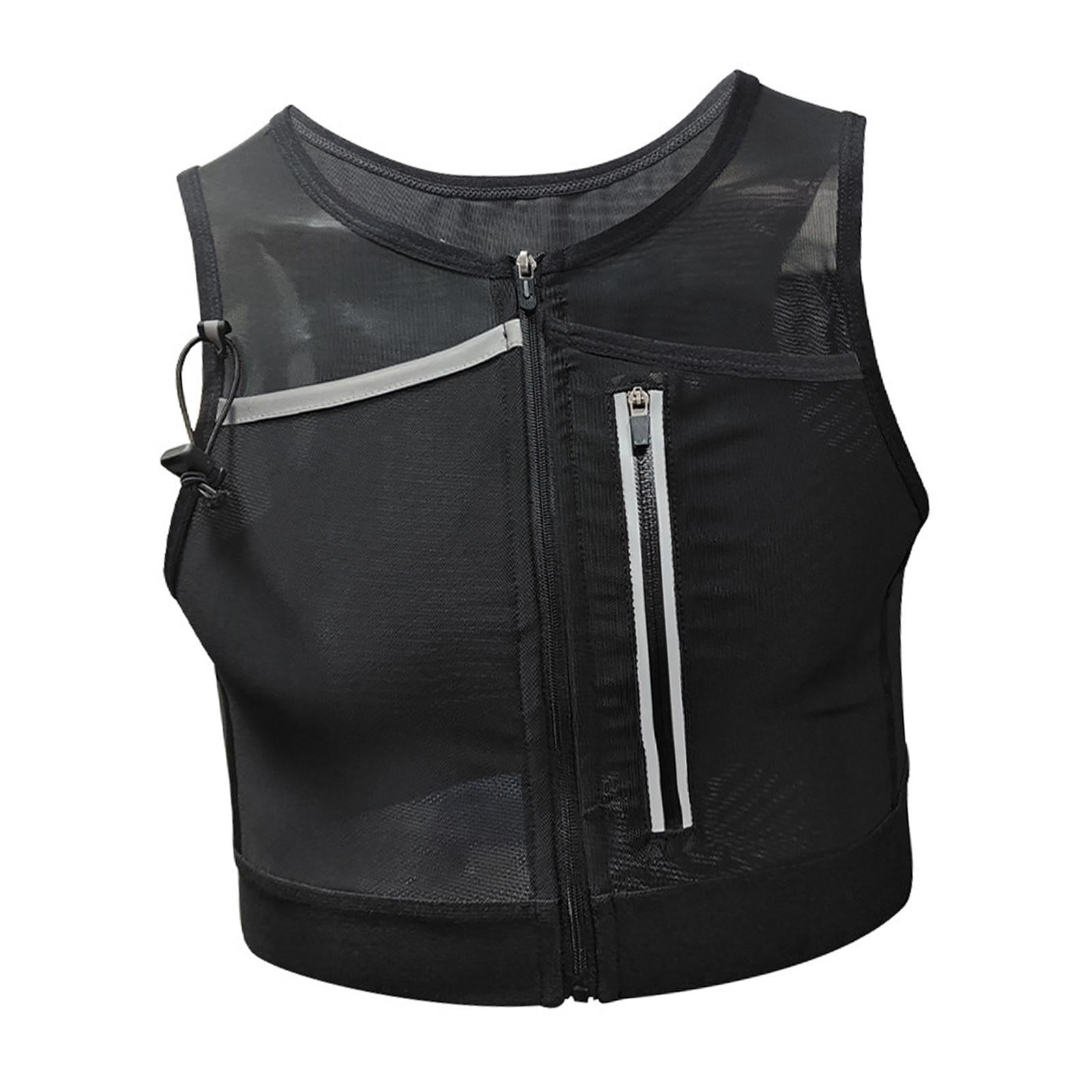 Magideal - Bolsa De Chaleco Para Correr, Soporte Para Teléfono, Bolsa De Pecho Reflectante Para Hombres Y Mujeres Con Bolsillo De Malla, Bolsa Deportiva Ligera P L