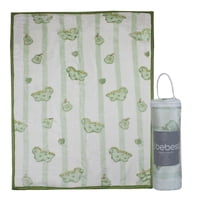 Frazada Ultra Soft Dino 80X110Cm Verde Bebesit