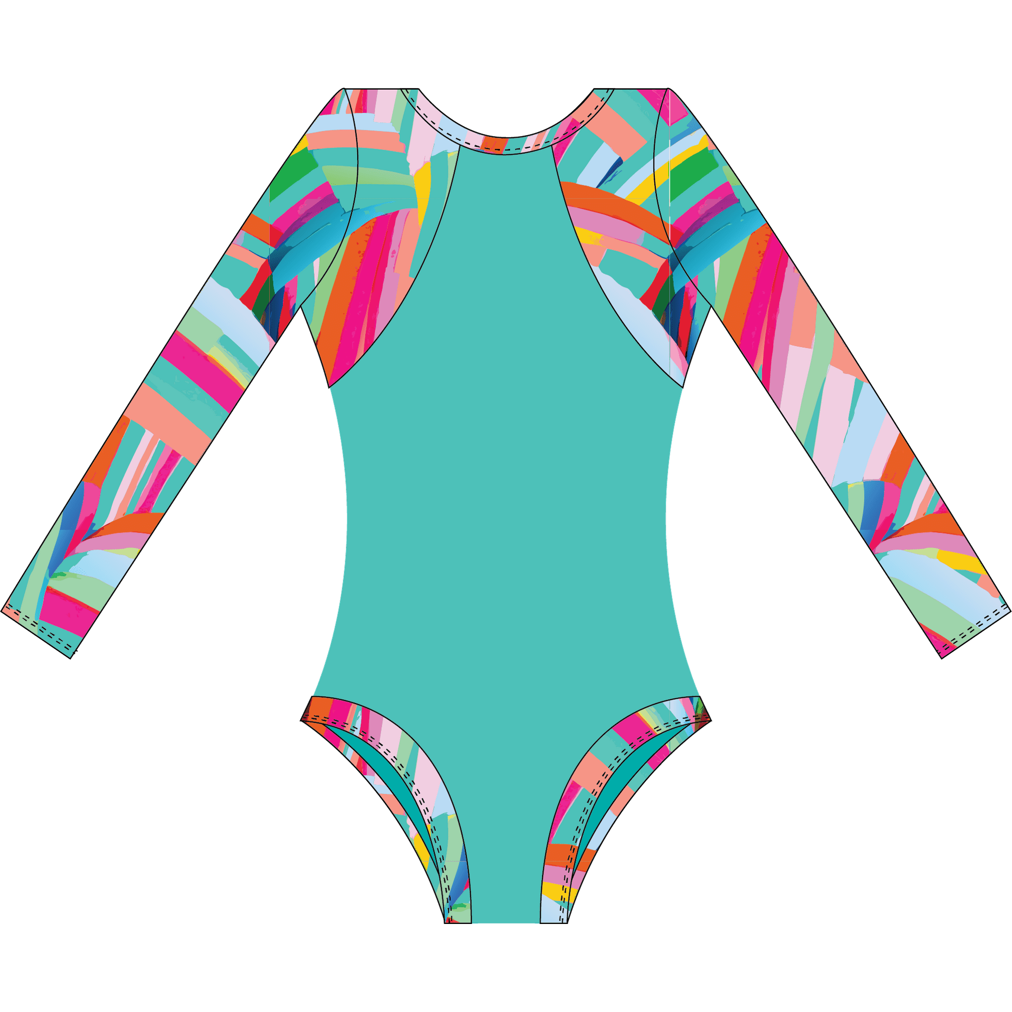 Samia - Traje De Baño De Niña Manga Larga Verde 6