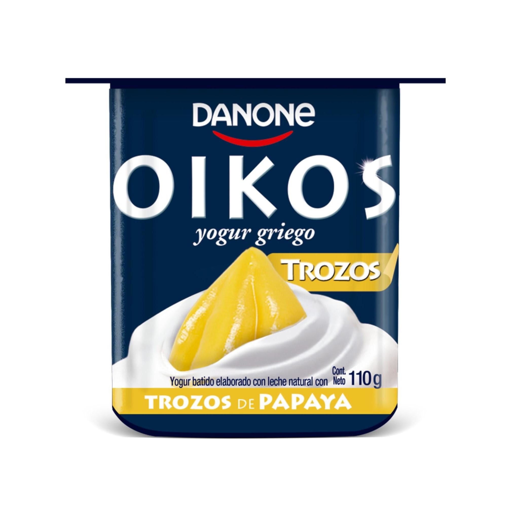 Yoghurt Griego Con Trozos De Papaya A La Crema Pote 110 g Oikos
