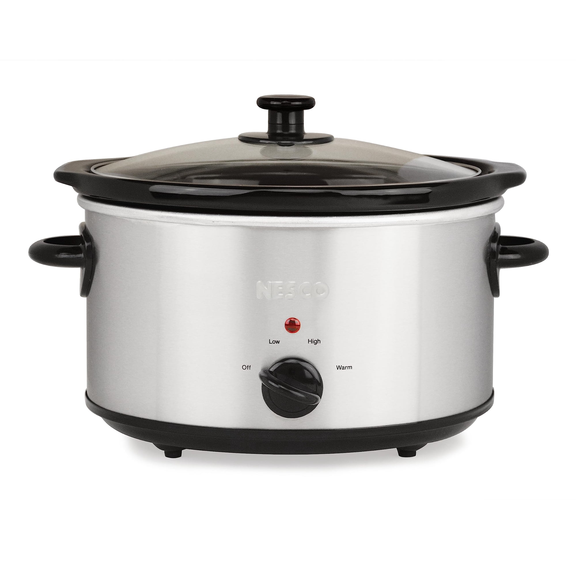 Olla De Cocción Lenta Nesco Sc-4-25 4l, 3 Ajustes De Calor, Plateada