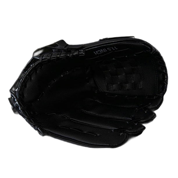 Guante de softbol Guante de softbol de lanzamiento rápido Guante de teeball grueso Guante de campo de béisbol Guante de béisbol para jóvenes y adultos Negro 29cmx20cm
