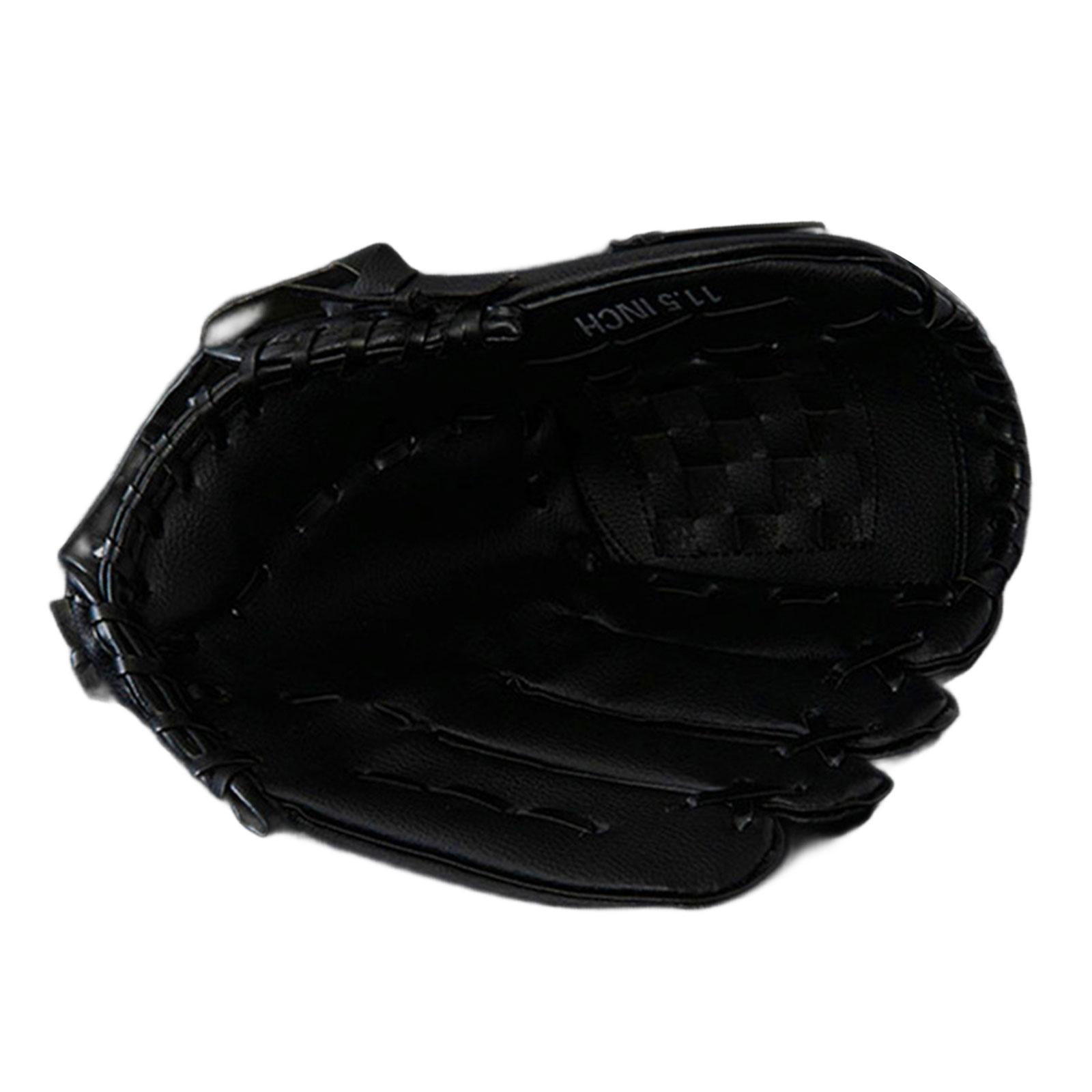 Magideal - Guante De Softbol Guante De Softbol De Lanzamiento Rápido Guante De Teeball Grueso Guante De Campo De Béisbol Guante De Béisbol Para Jóvenes Y Adultos Negro 29cmx20cm