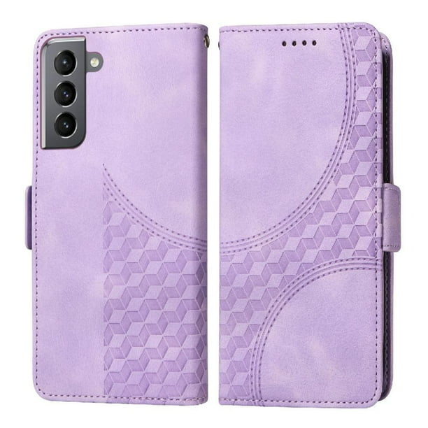 Carcasa FOXDOCK Samsung Galaxy S21 de cuero PU, diseño acolchado clásico, protección contra caídas y rayones