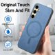 thumbnail image 3 of Magnetic Slim Case for Samsung Galaxy A56 with Camera Guard & Anti-Scratch Back Blue, 3 of 6