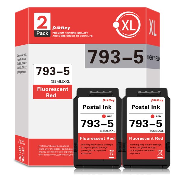 Cartucho de tinta PikBey SL-793-5 rojo 35 ml para Pitney Bowes 793-5