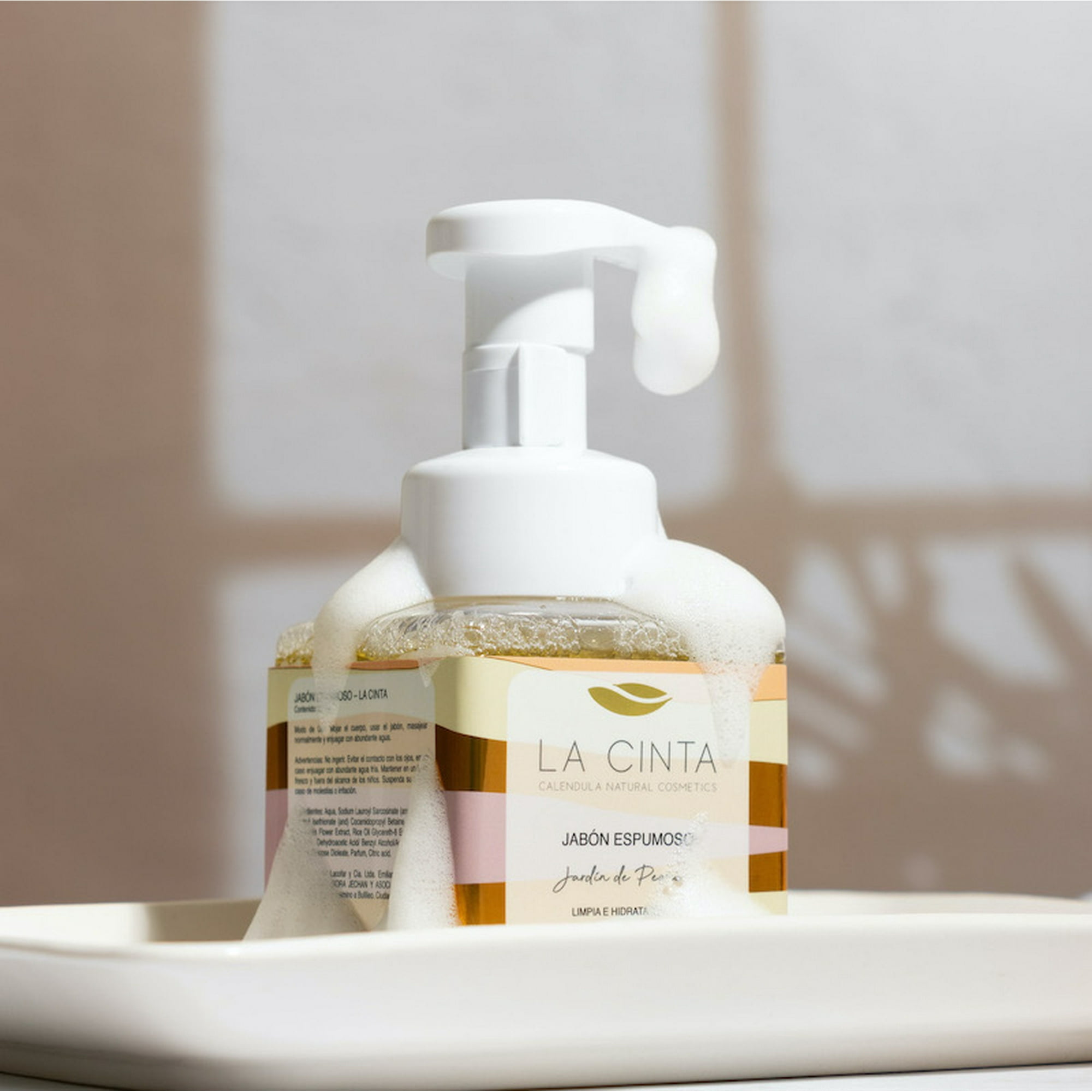 La Cinta - Jabón Espumoso Hidratante Jardín De Peonías