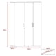 thumbnail image 3 of Closet 3 Puertas Con Colgador 181,9x120x47,3 Cm Café Y Blanco, 3 of 3