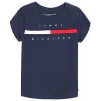 Camiseta Tommy Hilfiger Para Niñas, Blazer Azul Marino, Algodón 3T, Manga Corta