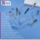 thumbnail image 2 of Set Geometry Mr. Pen, 15 unidades, con brazo oscilante de 15 cm, transportador dorado, 2 of 8