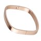 thumbnail image 1 of Para mujer para hombre de acero inoxidable Brecelet pulido brazalete brazalete de oro rosa 6 mm, 1 of 5