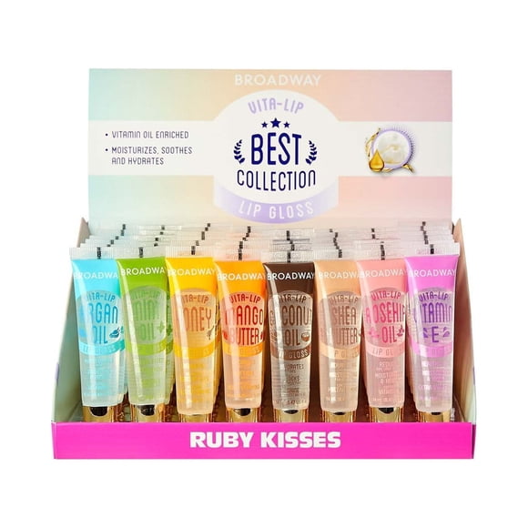 Brillo de labios KISS Broadway Broadway Vita-Lip Clear Gloss x48