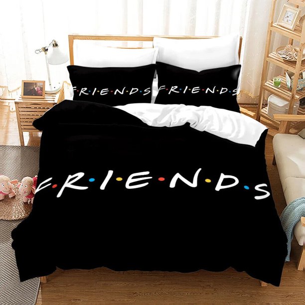 The Friends Bedding Set Duvet Cover Set Quilt Cover Pillowcase 3-Piece Bedding Set (1 Duvet Cover + 2 Pillow Shams)