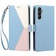 thumbnail image 3 of Funda Cartera Tricolor para Samsung Galaxy S24 FE con Ranuras, Azul Claro, 3 of 6