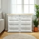 thumbnail image 1 of Comoda de Madera 9 cajones 120x40x90 Color Blanco cubierta Natural, 1 of 3