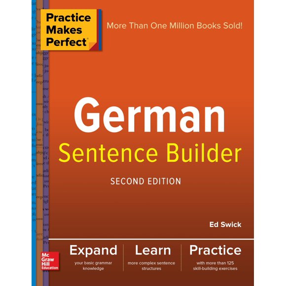 Libro McGraw-Hill Practice Makes Perfect: Constructor de Oraciones en Alemán