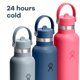 thumbnail image 4 of Botella de agua Hydro Flask 710 ml con aislamiento y tapa con sorbete, negra, 4 of 7