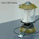 thumbnail image 4 of USB Rechargeable LED Camping Lantern Stepless Adjusted AA Battery Powered Retro Camping Lights Hanging Green Candle Lamp Portable Waterproof Outdoor Tent Bulb Emergency Lighting, 4 of 4