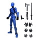 thumbnail image 3 of Figura De Acción Masculina Móvil Multiarticulada Impresa En 3D Para Juegos De Rol De Colección Azul Y Negro, 3 of 3