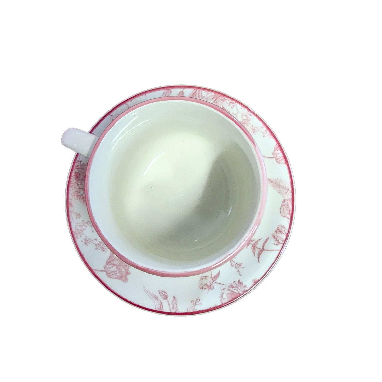 Disparo - Set Taza Con Platillo Royal 260ml 15cm Diseño Rose Cocina