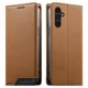 thumbnail image 1 of Funda Tipo Cartera de Cuero Sintético para Samsung Galaxy A14 Bloqueo RFID, con Ranuras para Tarjetas y Bolsillo para Efectivo, Cierre Magnético Fuerte Marrón, 1 of 6