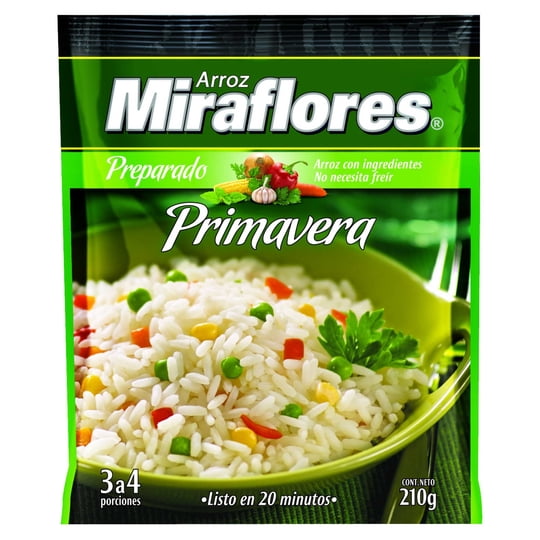 Arroz Preparado Primavera 210 g Miraflores