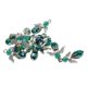 thumbnail image 5 of 12 Piezas Con Cuentas De Plata Tibetana Con Alas De ángel Colgantes Con Dijes Facetados Verde Oscuro, 5 of 5